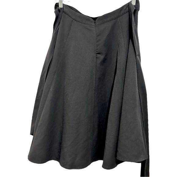 Princess Highway black A line skirt with waist sash bellow knee length preppy - Picture 3 of 7